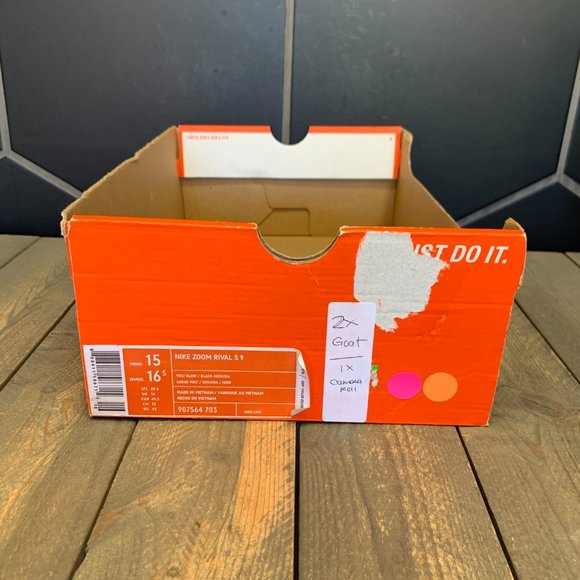 ~New W/ Missing Lid! Nike Zoom Rival S 9 Volt Glow Track & Field Cleats … - Picture 6 of 6